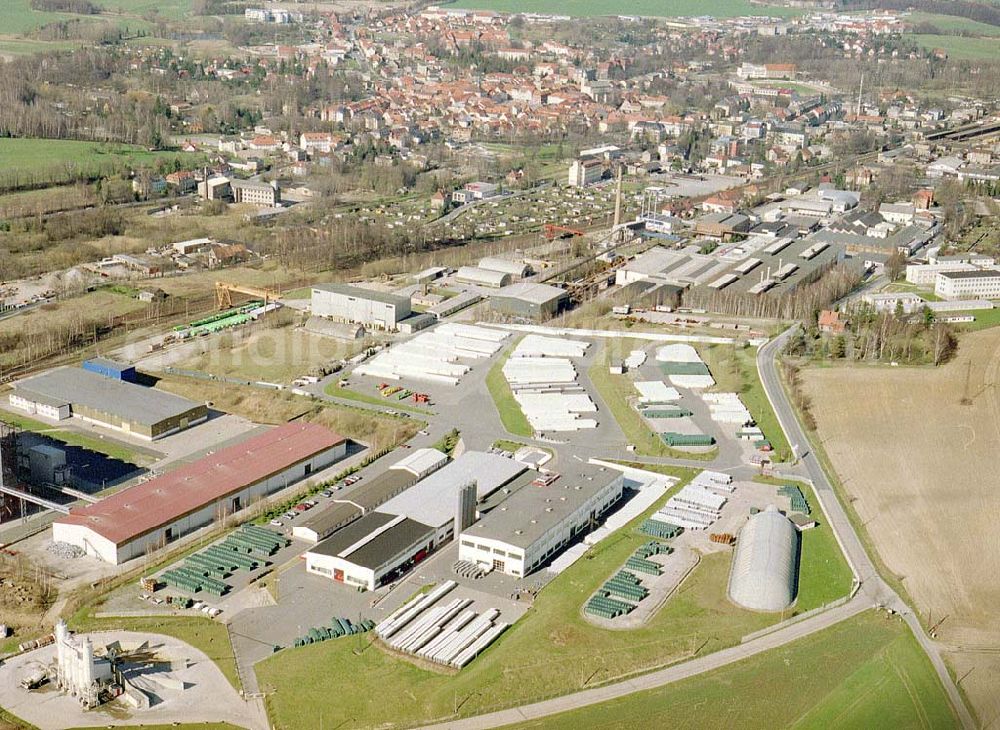 Aerial image Bischofswerda / Sachsen - Gelände der DREHA / Dresden Handelsgesellschaft für Nahrungsmittel und Getränke mbH am Drebnitzer Weg 41 in 01877 Bischofswerda (Tel.: 0351-4781-720)