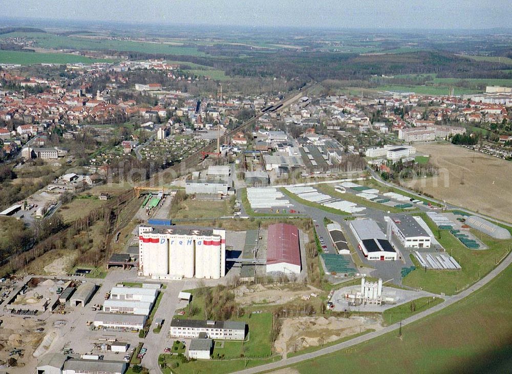 Aerial photograph Bischofswerda / Sachsen - Gelände der DREHA / Dresden Handelsgesellschaft für Nahrungsmittel und Getränke mbH am Drebnitzer Weg 41 in 01877 Bischofswerda (Tel.: 0351-4781-720)