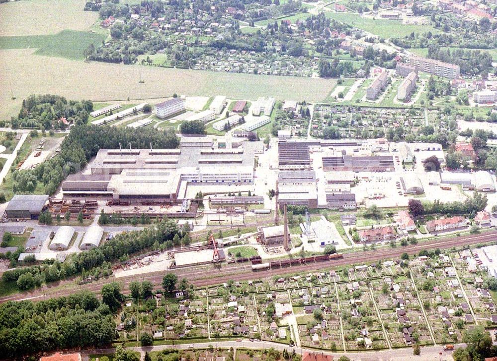 Aerial image Bischofswerda / Sachsen - Gewerbepark und Behördenzentrum der MAX AICHER GmbH Umwelttechnik am Drebnitzer Weg 4 in 01877 Bischofswerda. (Tel.: 03594-810).