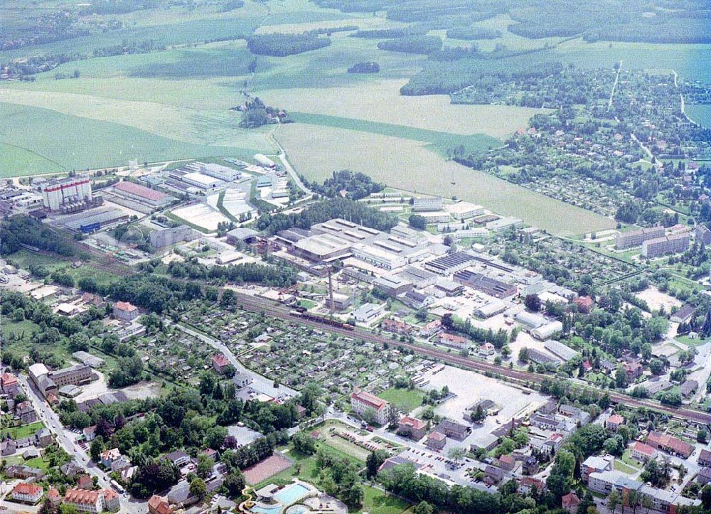 Aerial photograph Bischofswerda / Sachsen - Gewerbepark und Behördenzentrum der MAX AICHER GmbH Umwelttechnik am Drebnitzer Weg 4 in 01877 Bischofswerda. (Tel.: 03594-810).