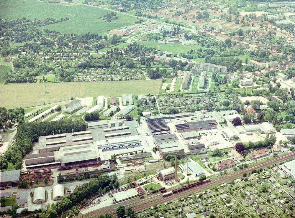 Bischofswerda / Sachsen from above - Gewerbepark und Behördenzentrum der MAX AICHER GmbH Umwelttechnik am Drebnitzer Weg 4 in 01877 Bischofswerda. (Tel.: 03594-810).