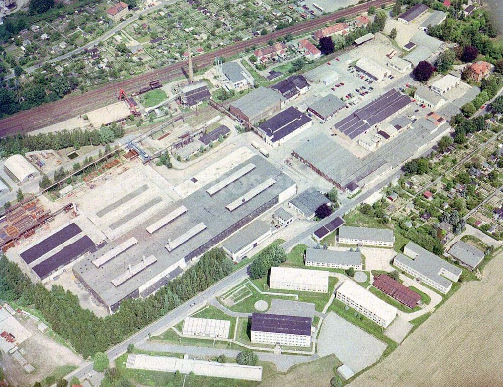 Bischofswerda / Sachsen from the bird's eye view: Gewerbepark und Behördenzentrum der MAX AICHER GmbH Umwelttechnik am Drebnitzer Weg 4 in 01877 Bischofswerda. (Tel.: 03594-810).