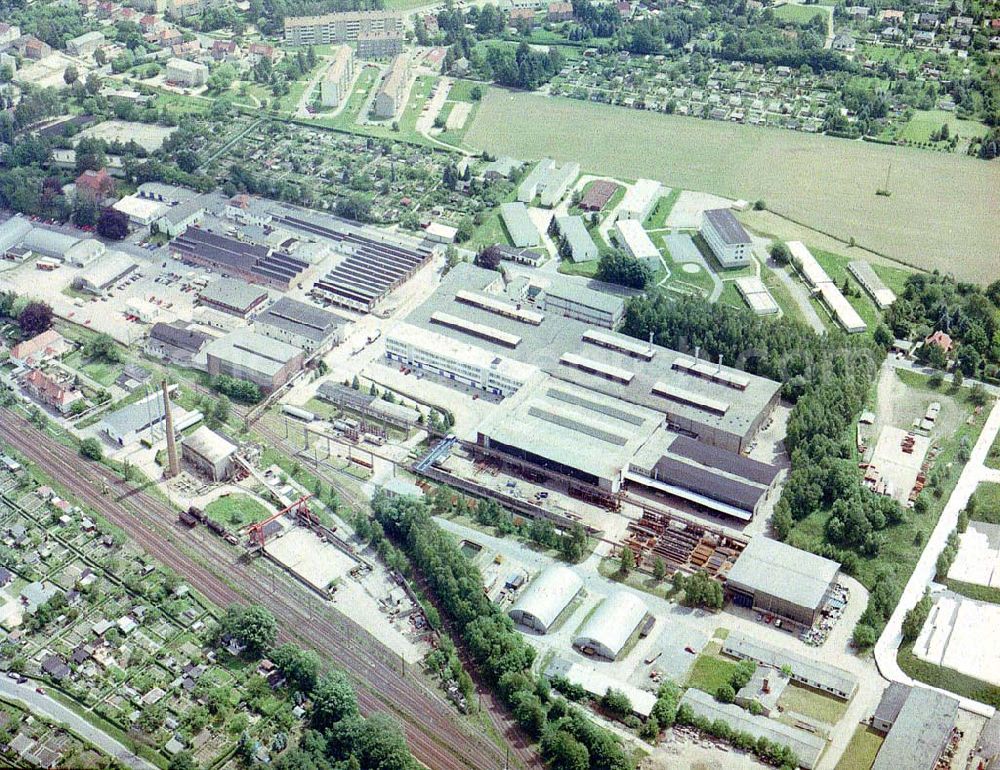 Aerial image Bischofswerda / Sachsen - Gewerbepark und Behördenzentrum der MAX AICHER GmbH Umwelttechnik am Drebnitzer Weg 4 in 01877 Bischofswerda. (Tel.: 03594-810).