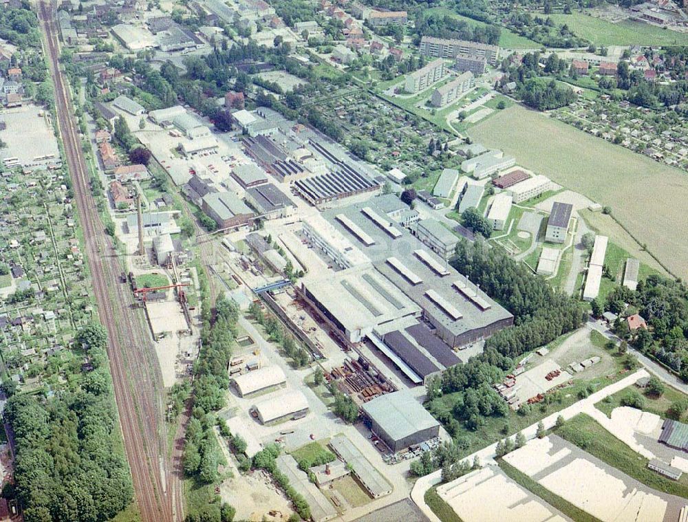 Aerial photograph Bischofswerda / Sachsen - Gewerbepark und Behördenzentrum der MAX AICHER GmbH Umwelttechnik am Drebnitzer Weg 4 in 01877 Bischofswerda. (Tel.: 03594-810).