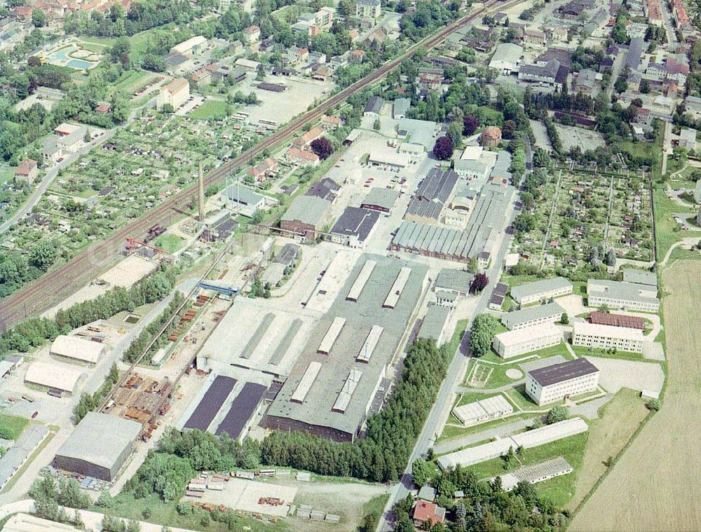 Bischofswerda / Sachsen from above - Gewerbepark und Behördenzentrum der MAX AICHER GmbH Umwelttechnik am Drebnitzer Weg 4 in 01877 Bischofswerda. (Tel.: 03594-810).