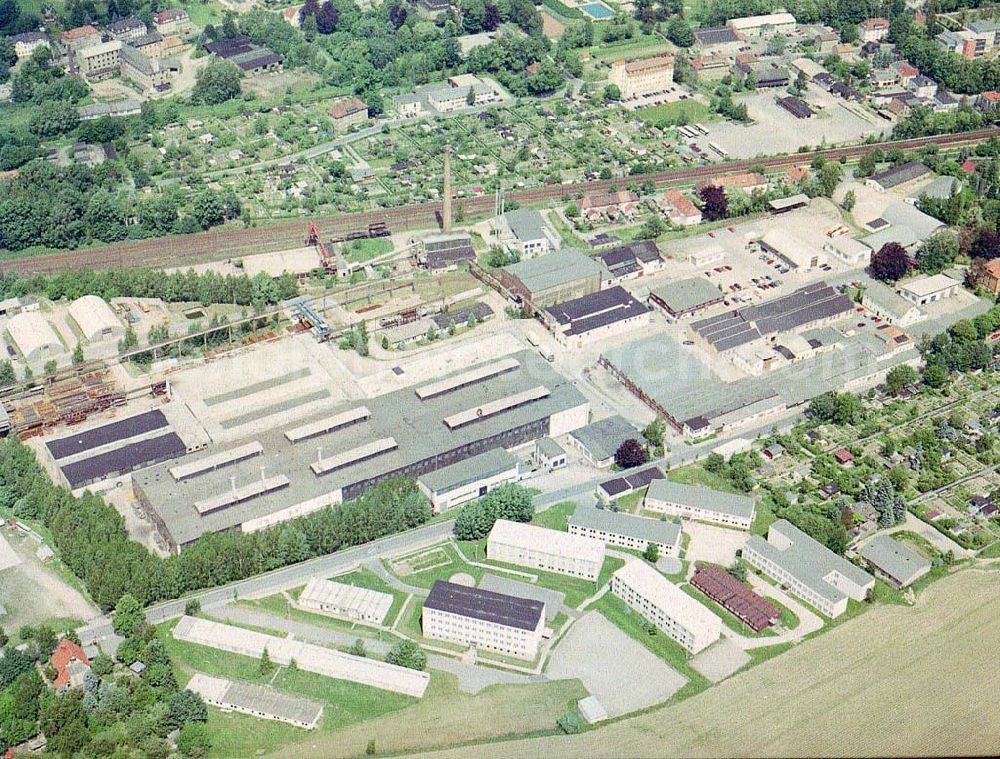 Bischofswerda / Sachsen from the bird's eye view: Gewerbepark und Behördenzentrum der MAX AICHER GmbH Umwelttechnik am Drebnitzer Weg 4 in 01877 Bischofswerda. (Tel.: 03594-810).