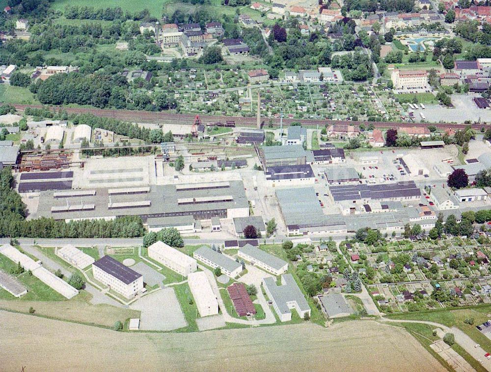 Aerial image Bischofswerda / Sachsen - Gewerbepark und Behördenzentrum der MAX AICHER GmbH Umwelttechnik am Drebnitzer Weg 4 in 01877 Bischofswerda. (Tel.: 03594-810).