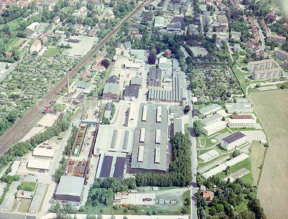 Bischofswerda / Sachsen from above - Gewerbepark und Behördenzentrum der MAX AICHER GmbH Umwelttechnik am Drebnitzer Weg 4 in 01877 Bischofswerda. (Tel.: 03594-810).