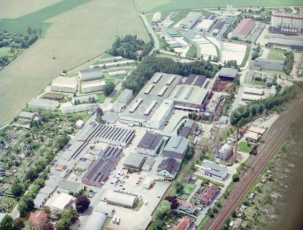 Aerial image Bischofswerda / Sachsen - Gewerbepark und Behördenzentrum der MAX AICHER GmbH Umwelttechnik am Drebnitzer Weg 4 in 01877 Bischofswerda. (Tel.: 03594-810).