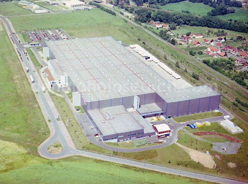 Aerial photograph Hörselgau bei Fröttstedt / Thür. - Logistikzentrum der Firma ADLER und der Firma MOTEX an der Axel-Bechort-Straße in 99880 Hörselgau / Thür. (tel.: 03622-9190).