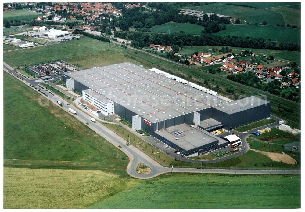 Hörselgau bei Fröttstedt / Thür. from above - Logistikzentrum der Firma ADLER und der Firma MOTEX an der Axel-Bechort-Straße in 99880 Hörselgau / Thür. (tel.: 03622-9190).