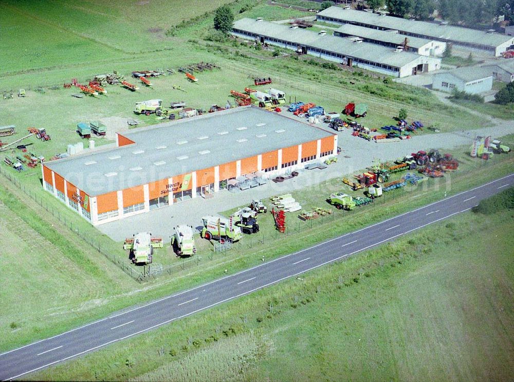 Moritz from above - Werksgelände der Firma Worch & Schütze Landtechnik GmbH an der Nordstraße 1 in 39264 Moritz (bei Schönebeck). - Tel.: 039247-9400