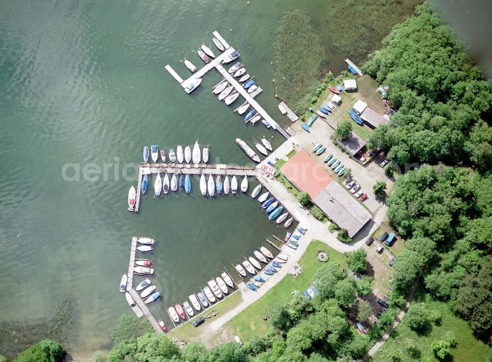 Aerial image Waren / Müritz - Yachthafen der Sail Point Wassersportservice in Waren an der Müritz. Postanschrift: Gerhard-Hauptmann-Allee 27 in 17192 Waren, Tel.: 03991-666690 oder 0172- 8036633