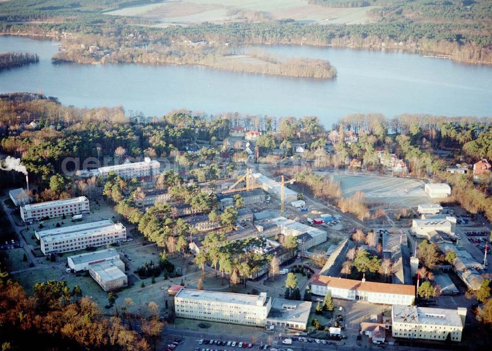 Aerial photograph Bad Saarow - Erweiterungs- und Umbauarbeiten auf dem Gelände der Humaine Klinikum an der Pieskower Straße 33 in 15526 Bad Saarow. Tel.: 033631 - 70