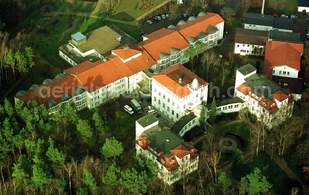 Aerial photograph Birkenwerder - Krankenhäuser Asklepios Klinik Birkenwerder Fachklinik für Orthopädie (03303) 522-0 Hubertusstr. 12 16547 Birkenwerder