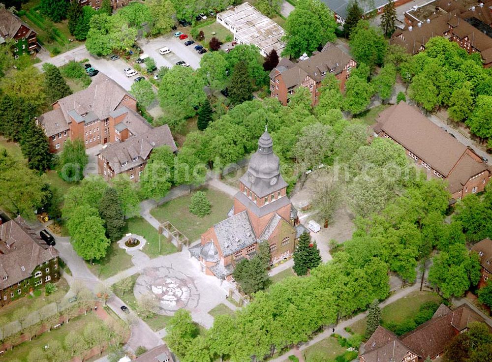 Berlin - Spandau from the bird's eye view: Gelände des Evangelisches Johannesstift an der Schönwalder Allee 26 in 13587 BERLIN. (Herr Wolfgang Kern Tel.: 030 33609373)