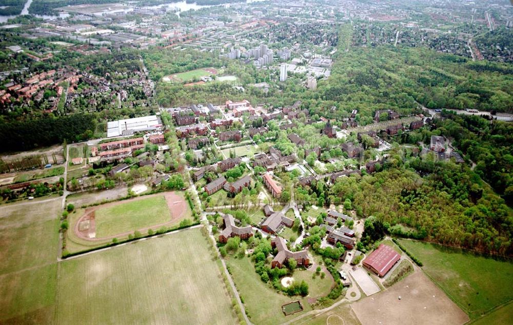 Aerial photograph Berlin - Spandau - Gelände des Evangelisches Johannesstift an der Schönwalder Allee 26 in 13587 BERLIN. (Herr Wolfgang Kern Tel.: 030 33609373)