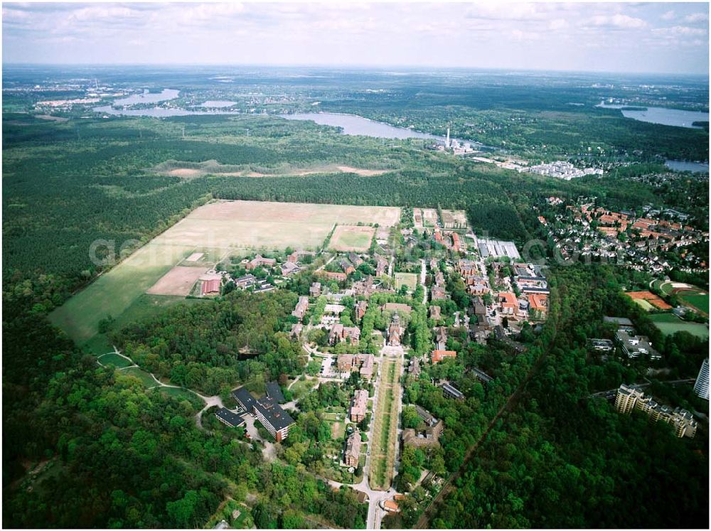 Berlin - Spandau from the bird's eye view: Gelände des Evangelisches Johannesstift an der Schönwalder Allee 26 in 13587 BERLIN. (Herr Wolfgang Kern Tel.: 030 33609373)