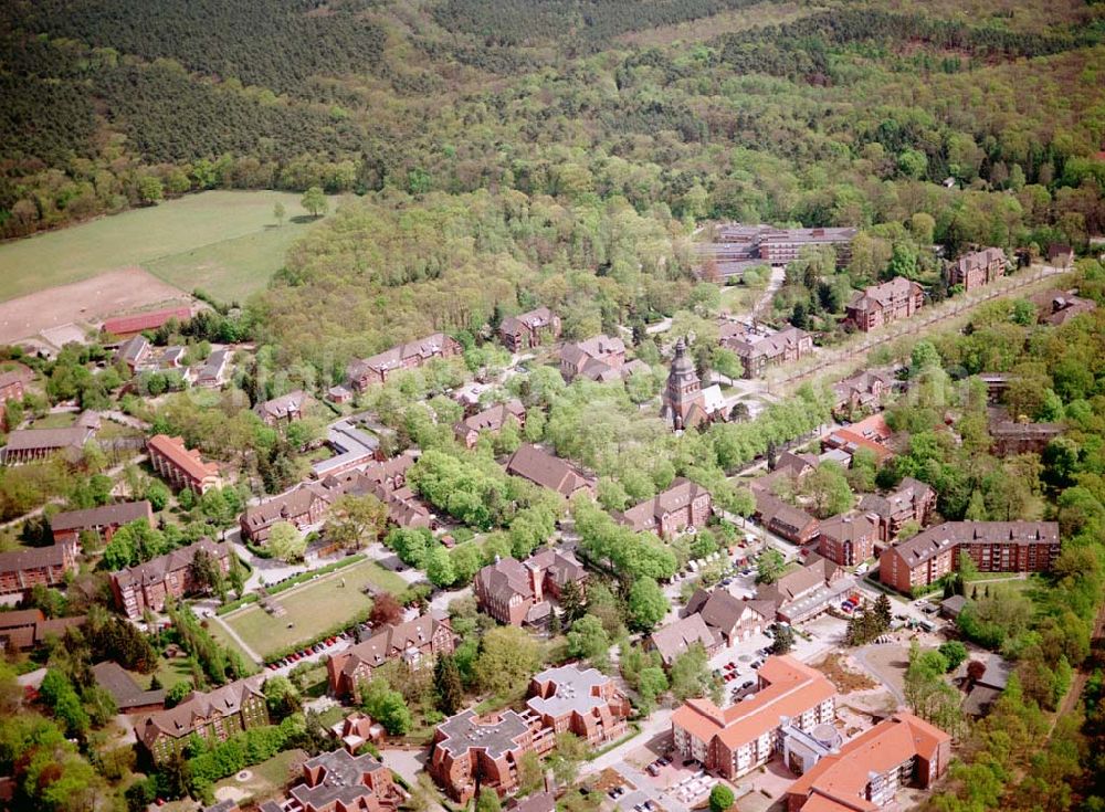 Berlin - Spandau from the bird's eye view: Gelände des Evangelisches Johannesstift an der Schönwalder Allee 26 in 13587 BERLIN. (Herr Wolfgang Kern Tel.: 030 33609373)