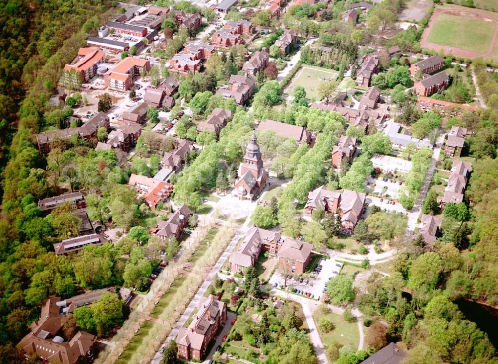 Berlin - Spandau from the bird's eye view: Gelände des Evangelisches Johannesstift an der Schönwalder Allee 26 in 13587 BERLIN. (Herr Wolfgang Kern Tel.: 030 33609373)