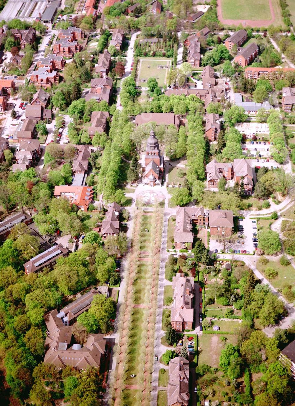 Aerial photograph Berlin - Spandau - Gelände des Evangelisches Johannesstift an der Schönwalder Allee 26 in 13587 BERLIN. (Herr Wolfgang Kern Tel.: 030 33609373)