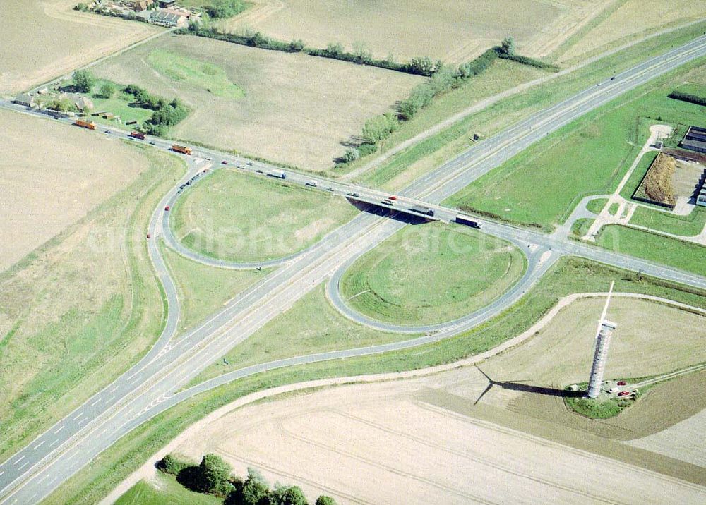 Grevesmühlen/ Mecklenburg - Vorpommern from above - A20-Abfahrt südlich von Grevesmühlen.