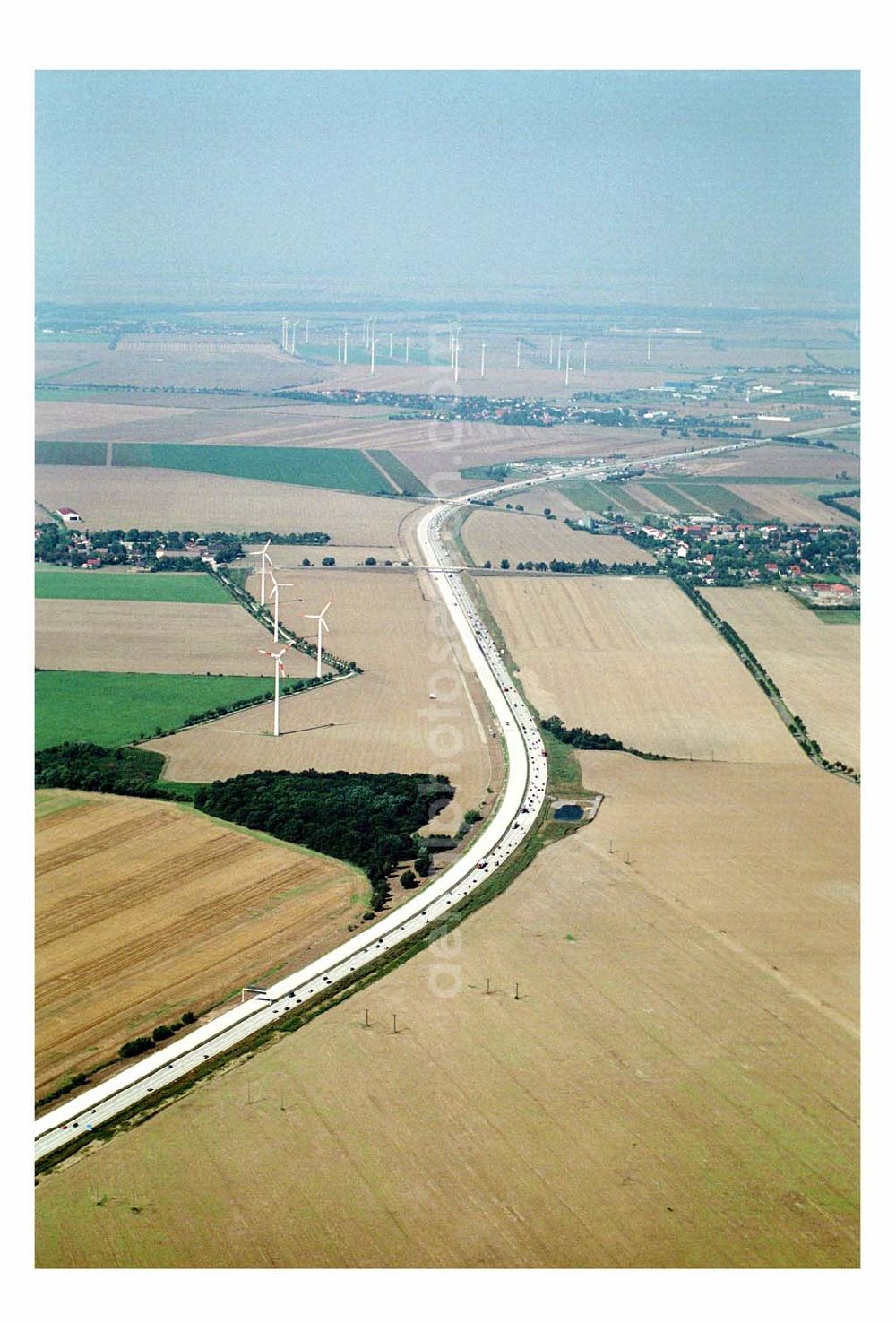 Brehna / Sachsen-Anhalt from above - Fertiger Ausbau des Autobahnkreuzes Brehna