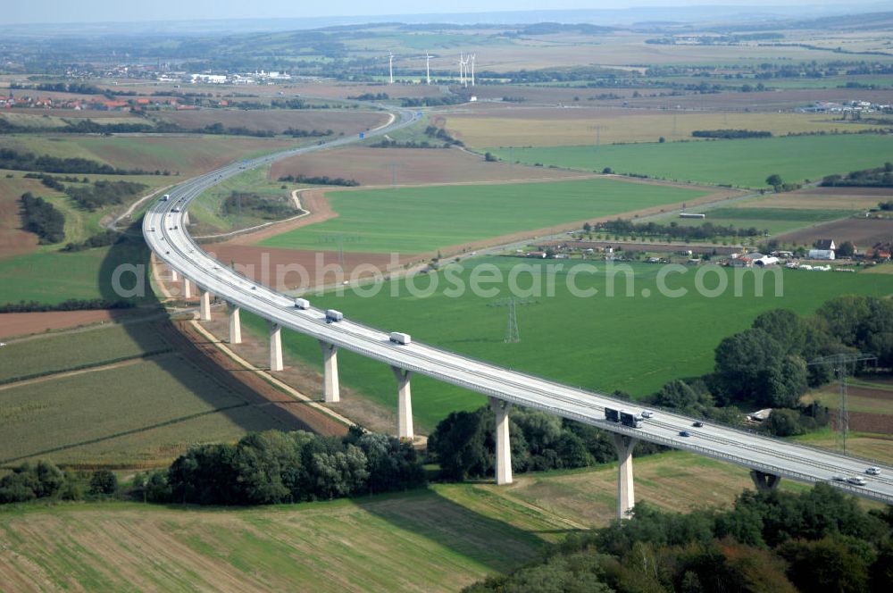 Aerial image Bösenrode - Blick auf die neue A 38 Brücke nordwestlich von Bösenrode A 38 .