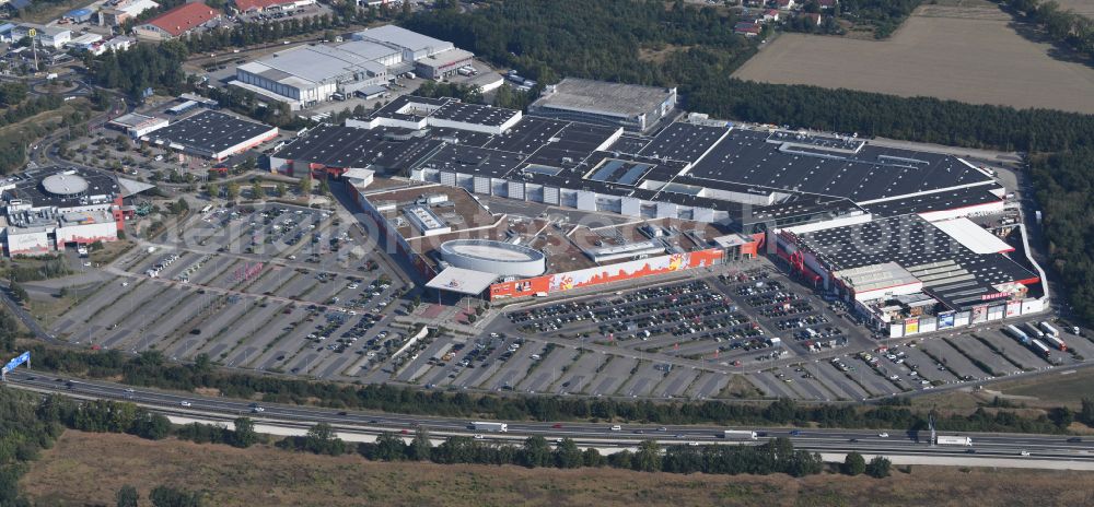 Aerial image Wildau - A10 motorway at the Center Federal BAB A10 in Wildau in Brandenburg