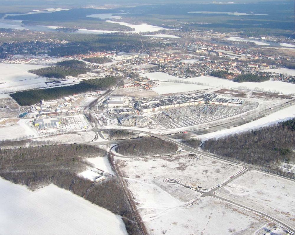 Aerial image Wildau - 22.01.2004 A10 Center in Wildau bei Königs Wusterhausen /Brandenburg