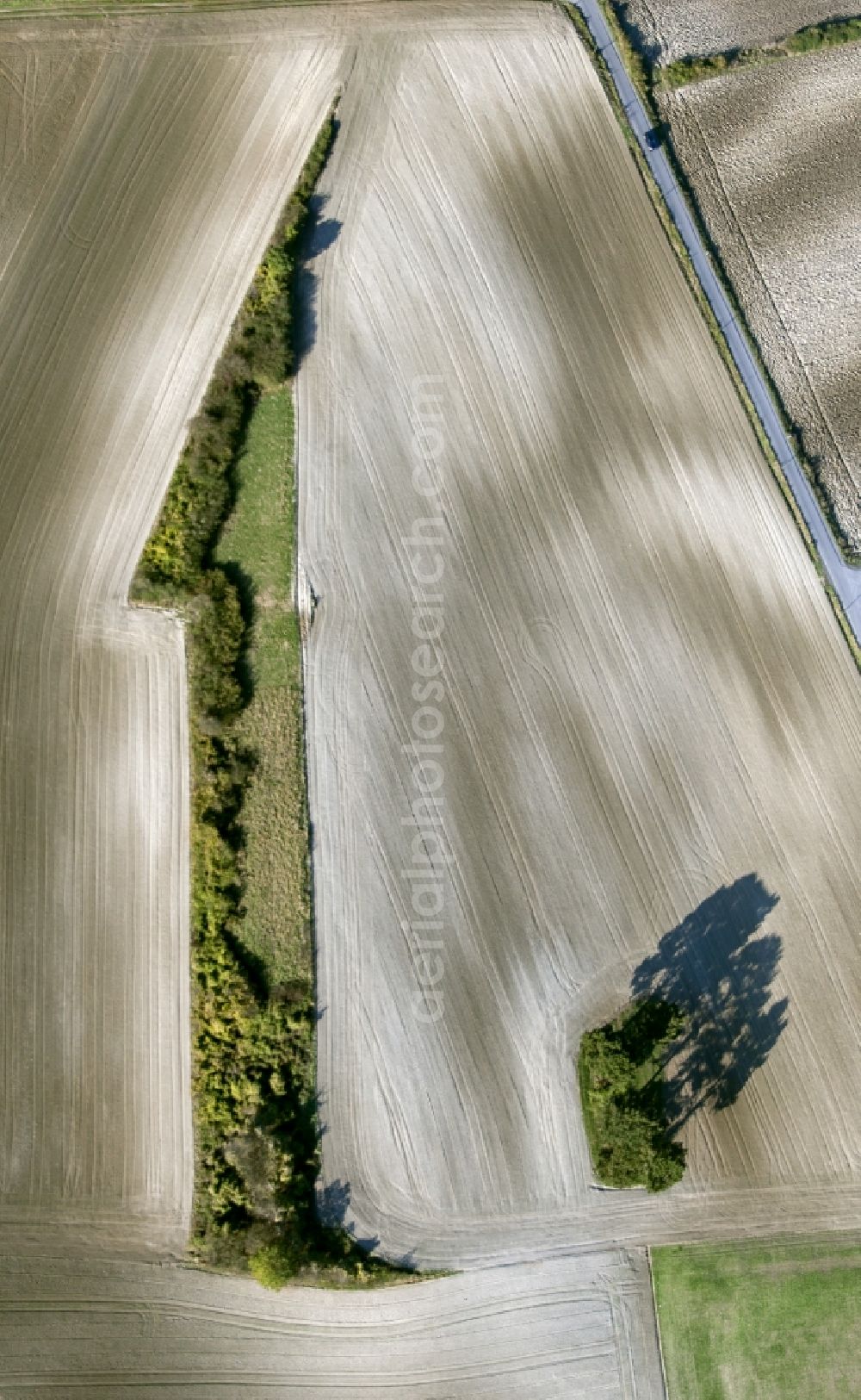 Aerial image Hamm - Harvested and plowed fields near Hamm in North Rhine-Westphalia