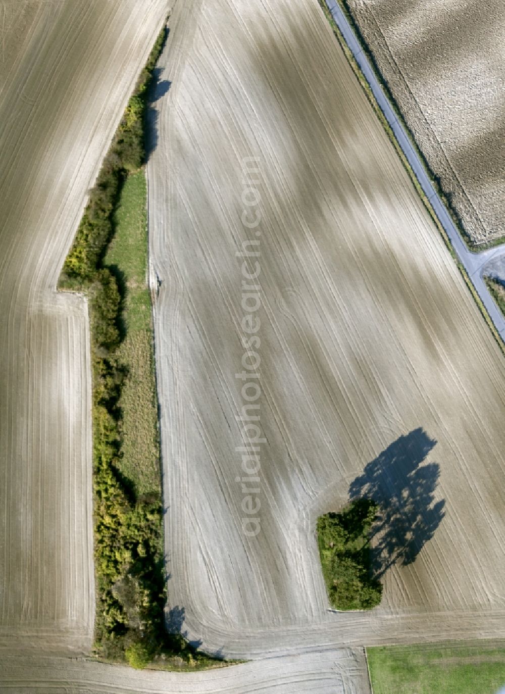 Aerial image Hamm - Harvested and plowed fields near Hamm in North Rhine-Westphalia