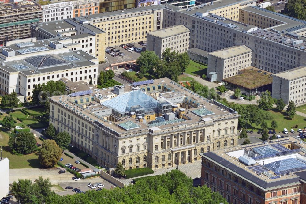 Berlin from above - Berlin House of Representatives with Federal Treasury and Martin Gropius Bau on the border of the districts of Kreuzberg and Mitte in Berlin