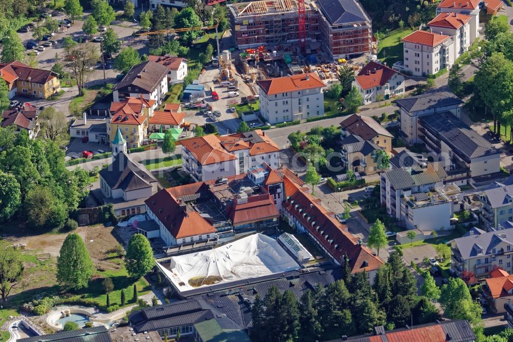 Bad Tölz from the bird's eye view: Vacant, unused building Alpamare in Bad Toelz in the state Bavaria, Germany