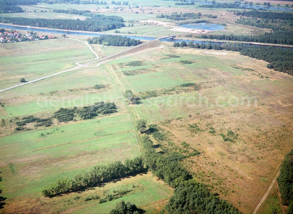 Hohenwarthe from above - Blick auf die Ablagerungsfläche bei Hohenwarthe. Ein Ausbauprojekt des Wasserstraßenneubauamtes Magdeburg.