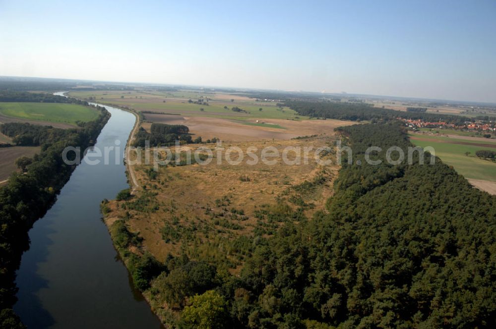 Ihleburg from above - Blick auf eine Ablagerungsfläche am Elbe-Havel-Kanal bei Ihleburg. Ein Projekt des WSV: Wasserstraßen-Neubauamt Magdeburg, 39106 Magdeburg, Tel. +49(0)391 535-0, email: wna-magdeburg@wsv.bund.de