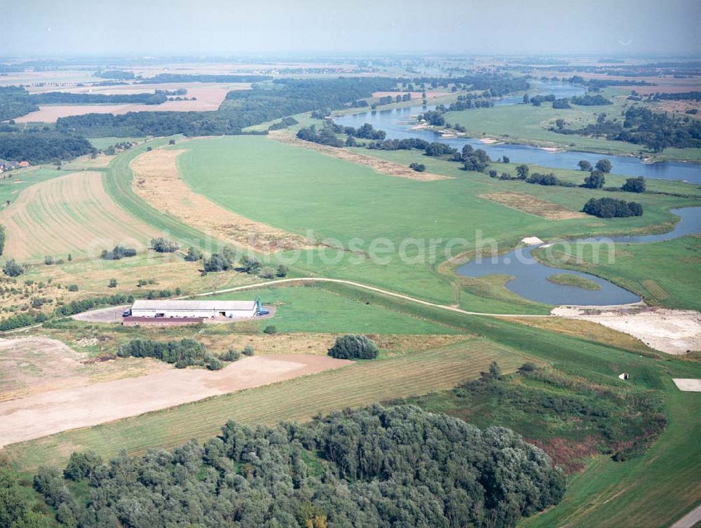 Aerial image Hohenwarthe - Blick auf die Ablagerungsflächen an der Kanalbrücke Hohenwarthe. Ein Ausbauprojekt des Wasserstraßenneubauamtes Magdeburg.