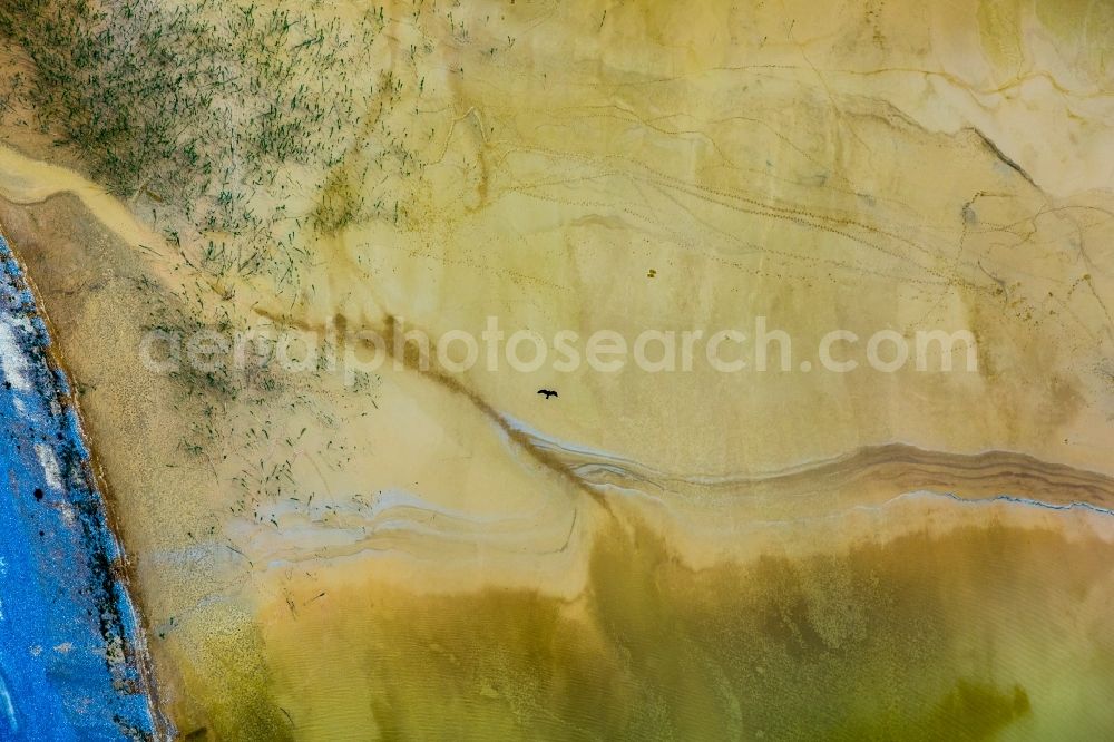 Brilon from the bird's eye view: Deposits and rinsing fields on the quarry for the mining and handling of of Rheinkalk Messinghausen GmbH & Co. KG in Brilon in the state North Rhine-Westphalia, Germany