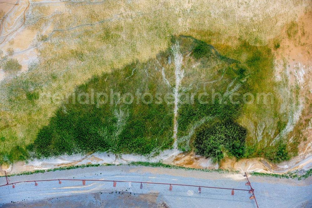 Aerial image Brilon - Deposits and rinsing fields on the quarry for the mining and handling of of Rheinkalk Messinghausen GmbH & Co. KG in Brilon in the state North Rhine-Westphalia, Germany