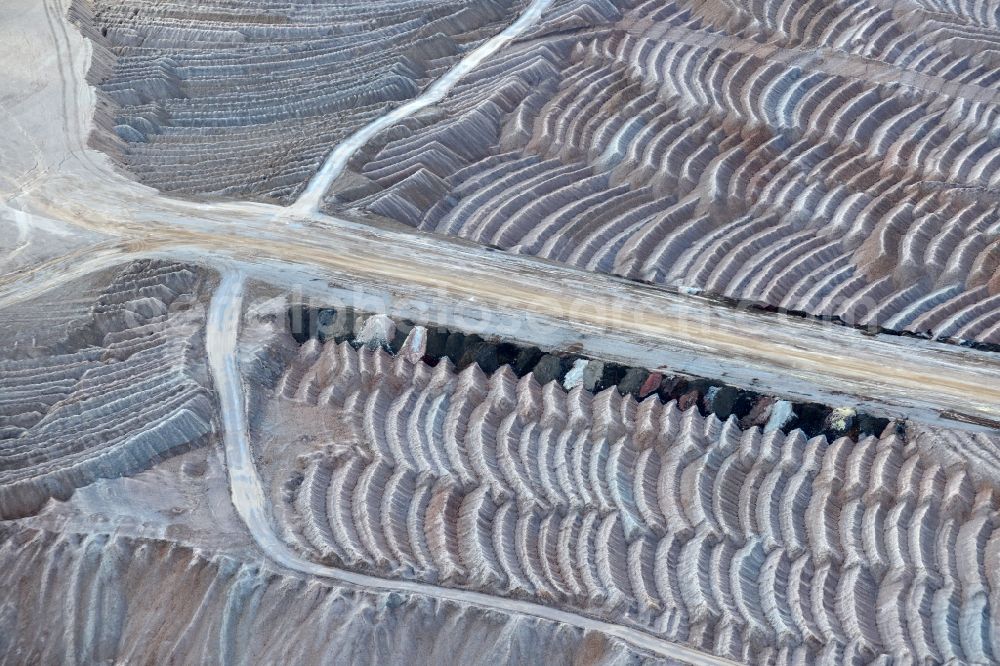 Aerial photograph Zielitz - Slag heaps mountains Monte Kali K + S KALI GmbH in Zielitz in Saxony-Anhalt