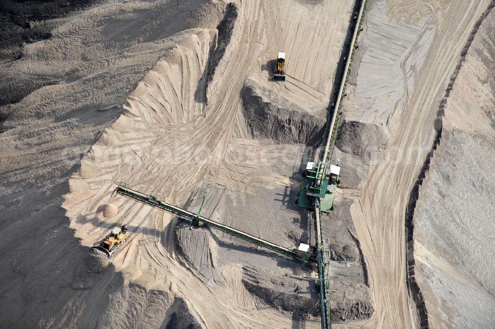 Aerial photograph Neuhof - Tailings and production of salt mining in Neuhof