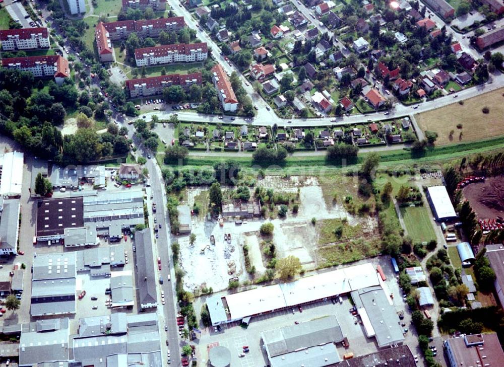 Aerial photograph Berlin - Spandau - Abriß- und Baufläche der Firma WAYS & FREYTAG AG am Päwesiner Weg 28 - 30 in Berlin - Spandau.