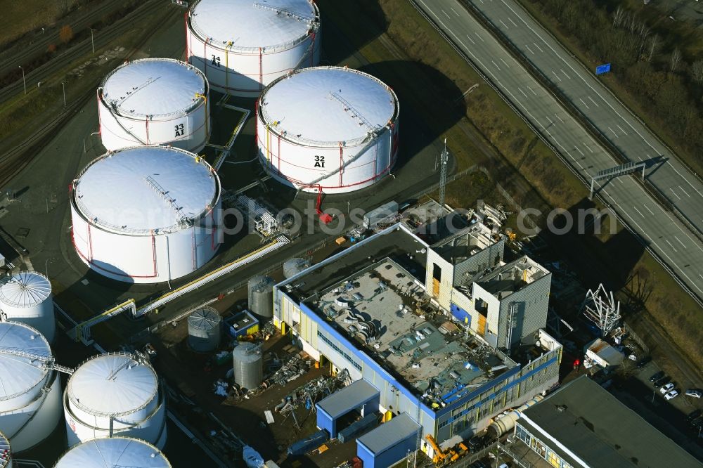 Aerial photograph Gera - Demolition and dismantling of the decommissioned power plants and exhaust towers of the cogeneration plant Gera Nord in Gera in the state Thuringia, Germany