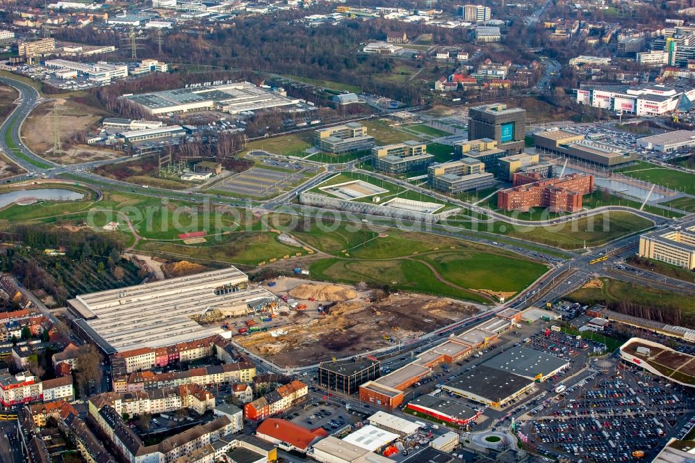 Essen from above - Demolition work of DIVI market Altenessen in Essen in North Rhine-Westphalia