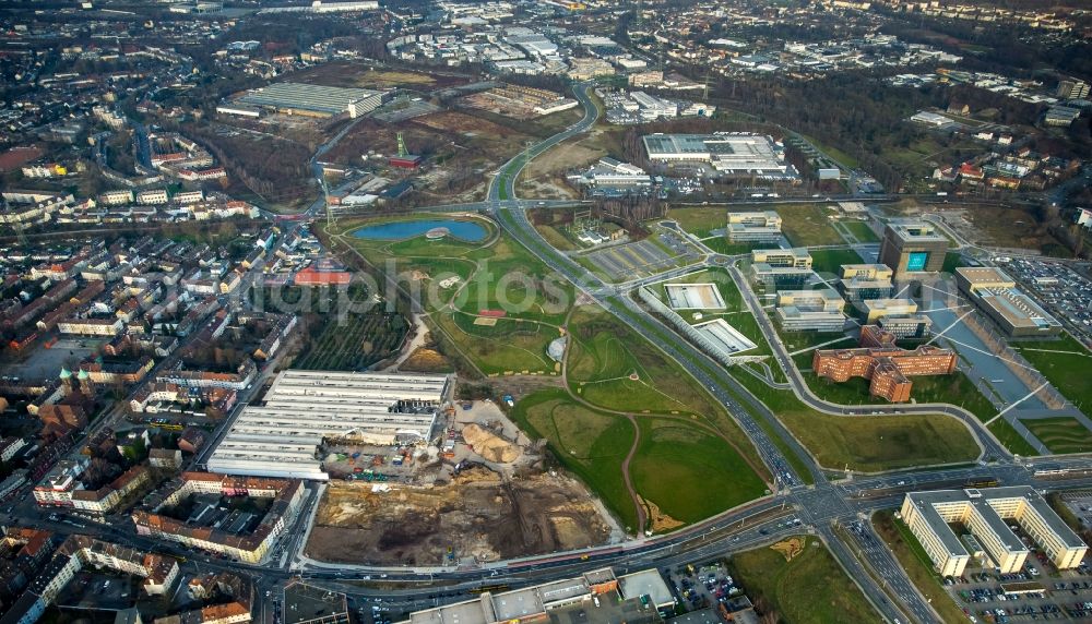 Aerial image Essen - Demolition work of DIVI market Altenessen in Essen in North Rhine-Westphalia