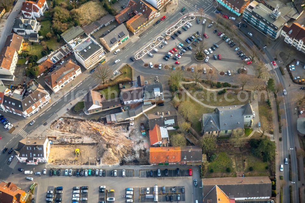 Hamm from above - Demolition work on the site of the Industry- ruins Zeche Heinrich Robert in Hamm in the state North Rhine-Westphalia, Germany