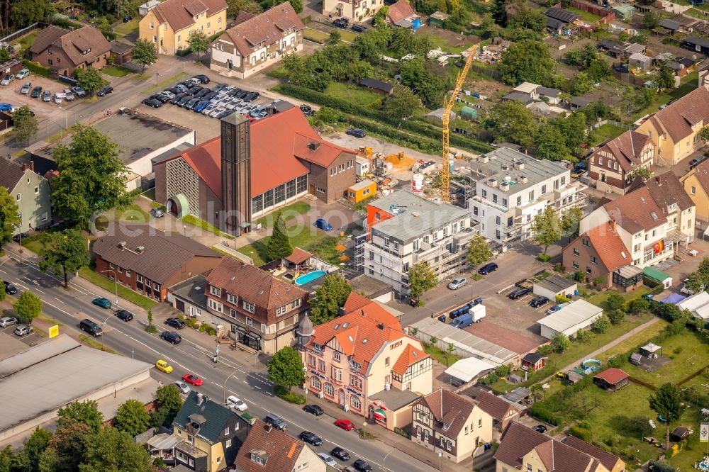 Hamm from above - Demolition work on the site of the Industry- ruins Zeche Heinrich Robert in Hamm in the state North Rhine-Westphalia, Germany