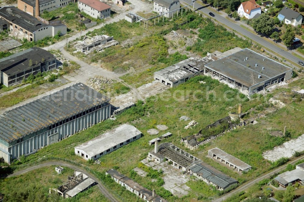 Aerial photograph Zernsdorf - Demolition work on the site of the ruins in Zernsdorf in the state Brandenburg