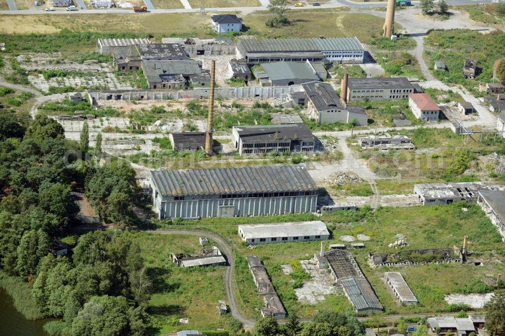 Aerial photograph Zernsdorf - Demolition work on the site of the ruins in Zernsdorf in the state Brandenburg