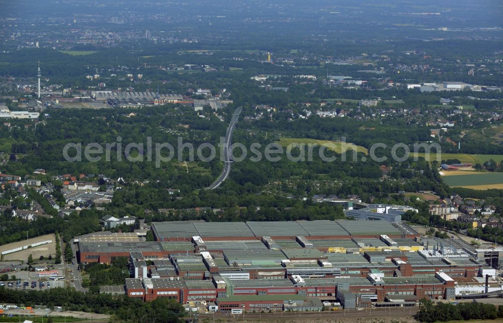 Bochum from above - Demolition work on the site of the ruins Opel Werk I in Bochum in the state North Rhine-Westphalia